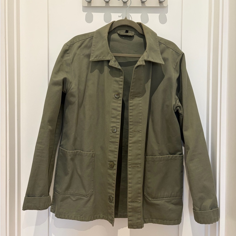 A.P.C. Kerlouan Logo Jacket in Military Khaki - Picture 3 of 5